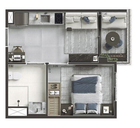 Studio com 1 Quarto à Venda, 29 m² em Saúde - São Paulo