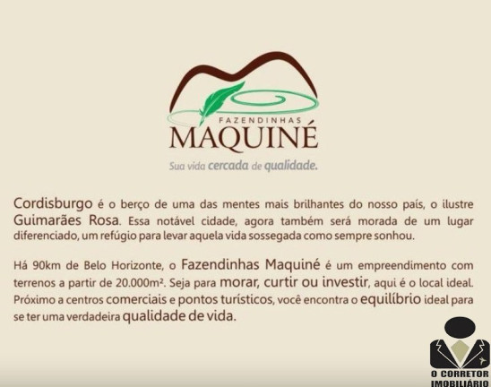 Imagem Imóvel à Venda, 20.000 m² em Fazendinhas Maquiné - Cordisburgo Imagem Imóvel à Venda, 20.000 m² em Fazendinhas Maquiné - Cordisburgo