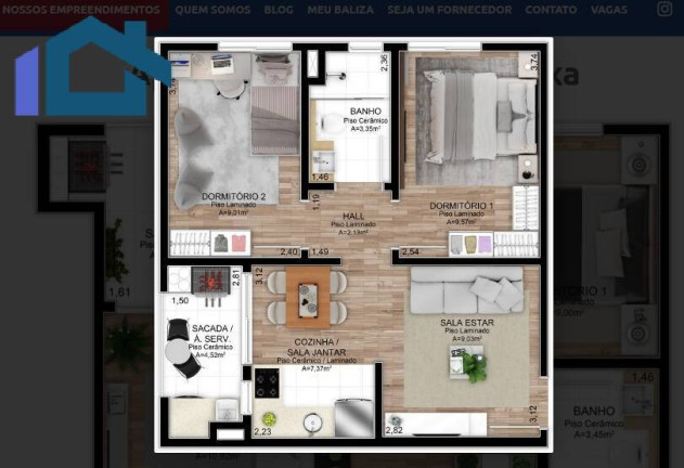 Imagem Apartamento com 2 Quartos à Venda, 51 m² em Santa Cruz - Gravataí