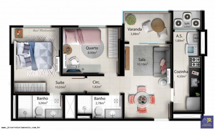 Imagem Apartamento com 2 Quartos à Venda, 58 m² em Jockey De Itaparica - Vila Velha