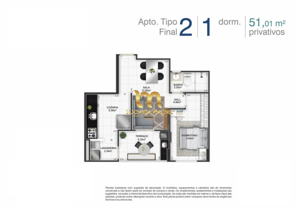 Apartamento com 1 Quarto à Venda, 51 m² em Tupi - Praia Grande