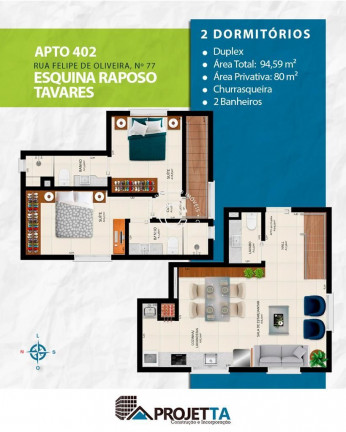 Imagem Apartamento com 2 Quartos à Venda, 80 m² em Centro - Santa Maria Imagem Apartamento com 2 Quartos à Venda, 80 m² em Centro - Santa Maria