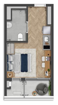 Imagem Apartamento com 1 Quarto à Venda, 34 m² em Vila Clementino - São Paulo Imagem Apartamento com 1 Quarto à Venda, 34 m² em Vila Clementino - São Paulo