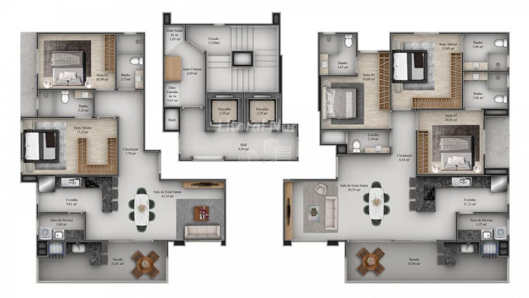 Imagem Apartamento com 3 Quartos à Venda, 118 m² em Centro - Itajaí