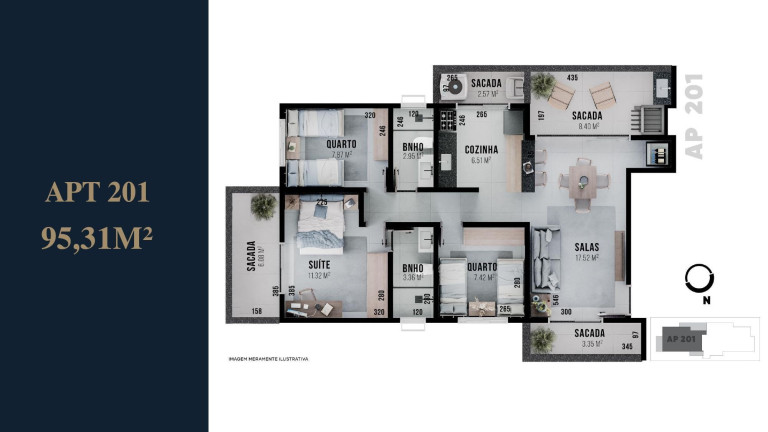 Imagem Apartamento com 3 Quartos à Venda, 117 m² em Santa Mônica - Uberlândia Imagem Apartamento com 3 Quartos à Venda, 117 m² em Santa Mônica - Uberlândia