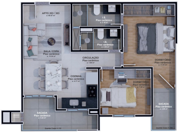 Imagem Apartamento com 3 Quartos à Venda, 67 m² em Hauer - Curitiba Imagem Apartamento com 3 Quartos à Venda, 67 m² em Hauer - Curitiba