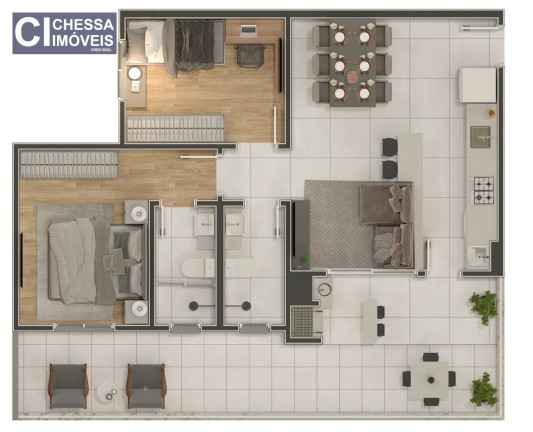 Imagem Apartamento com 2 Quartos à Venda, 59 m² em Cordeiros - Itajaí Imagem Apartamento com 2 Quartos à Venda, 59 m² em Cordeiros - Itajaí