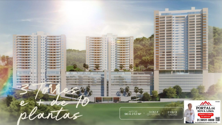 Imagem Apartamento com 4 Quartos à Venda, 94 m² em Vila Da Serra - Nova Lima