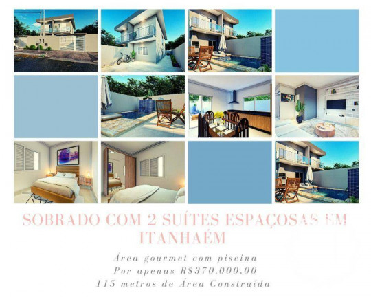 Imagem Sobrado com 2 Quartos à Venda, 115 m² em Umuarama - Itanhaém Imagem Sobrado com 2 Quartos à Venda, 115 m² em Umuarama - Itanhaém