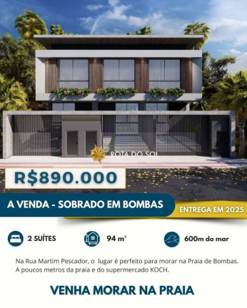 Imagem Sobrado com 2 Quartos à Venda, 100 m² em Bombas - Bombinhas Imagem Sobrado com 2 Quartos à Venda, 100 m² em Bombas - Bombinhas