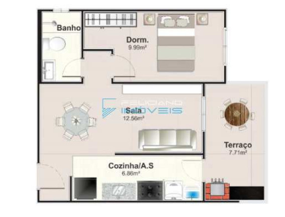 Imagem Apartamento com 1 Quarto à Venda, 49 m² em Aviação - Praia Grande Imagem Apartamento com 1 Quarto à Venda, 49 m² em Aviação - Praia Grande