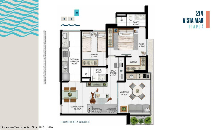 Imagem Apartamento com 2 Quartos à Venda, 76 m² em Jaguaribe - Salvador Imagem Apartamento com 2 Quartos à Venda, 76 m² em Jaguaribe - Salvador
