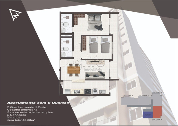 Imagem Apartamento com 2 Quartos à Venda, 48 m² em Damas - Fortaleza