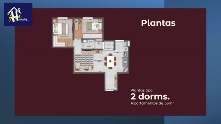 Imagem Apartamento com 2 Quartos à Venda, 49 m² em Jd. Caxambu - Jundiaí