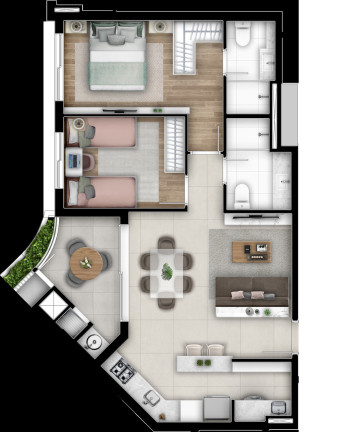 Imagem Apartamento com 2 Quartos à Venda, 135 m² em Cabral - Curitiba