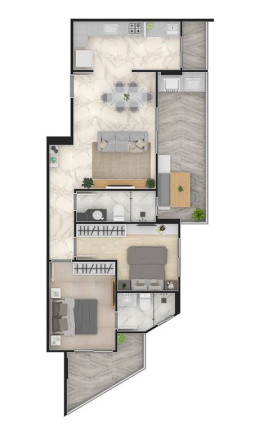Imagem Apartamento com 2 Quartos à Venda, 79 m² em Guilhermina - Praia Grande