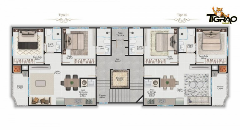 Imagem Apartamento com 2 Quartos à Venda, 62 m² em Perequê - Porto Belo Imagem Apartamento com 2 Quartos à Venda, 62 m² em Perequê - Porto Belo