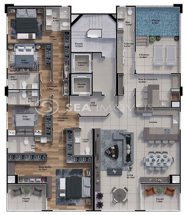 Imagem Apartamento com 3 Quartos à Venda, 120 m² em Centro - Balneário Camboriú Imagem Apartamento com 3 Quartos à Venda, 120 m² em Centro - Balneário Camboriú