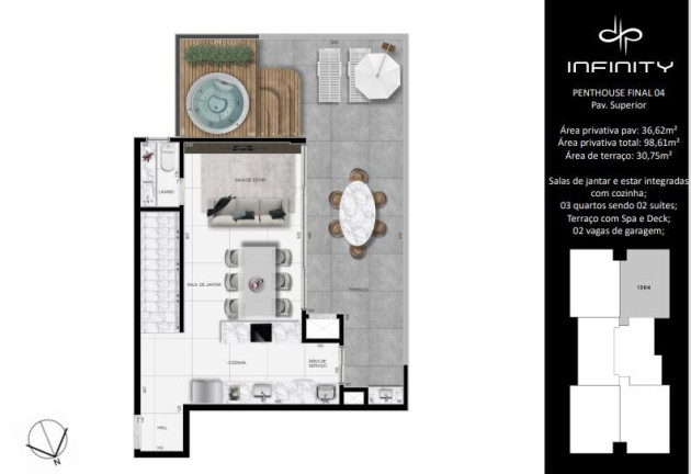 Imagem Apartamento com 3 Quartos à Venda, 107 m² em Centro - São José Dos Pinhais