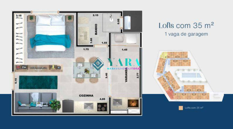 Imagem Apartamento com 1 Quarto à Venda, 45 m² em Praia Grande - Ubatuba