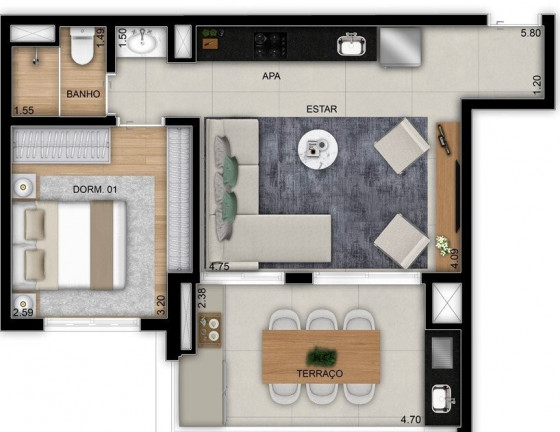 Imagem Imóvel com 2 Quartos à Venda, 71 m² em Brooklin Paulista - São Paulo Imagem Imóvel com 2 Quartos à Venda, 71 m² em Brooklin Paulista - São Paulo