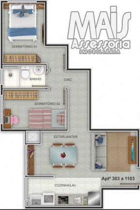 Imagem Apartamento com 2 Quartos à Venda, 51 m² em Centro - Novo Hamburgo