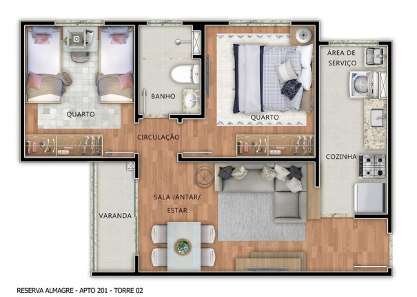 Imagem Apartamento com 2 Quartos à Venda, 46 m² em Ponta De Campina - Cabedelo Imagem Apartamento com 2 Quartos à Venda, 46 m² em Ponta De Campina - Cabedelo