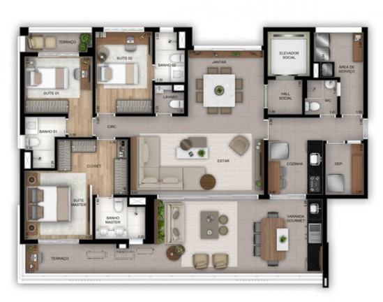 Imagem Apartamento com 3 Quartos à Venda, 160 m² em Vila Nova Conceição - São Paulo