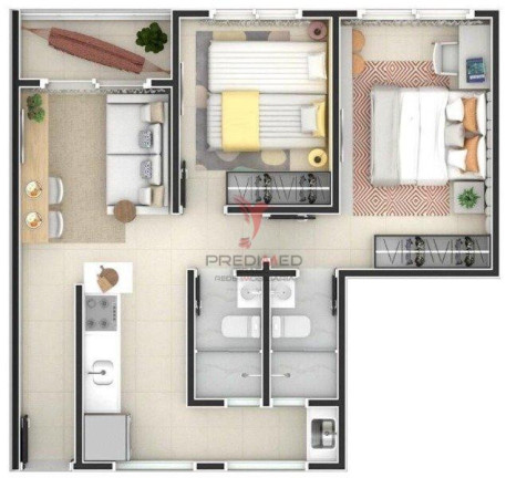 Imagem Apartamento com 2 Quartos à Venda, 54 m² em Portal Do Sol - João Pessoa Imagem Apartamento com 2 Quartos à Venda, 54 m² em Portal Do Sol - João Pessoa