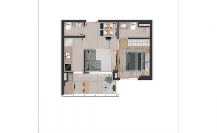 Imagem Apartamento com 1 Quarto à Venda, 38 m² em Campo Belo - São Paulo