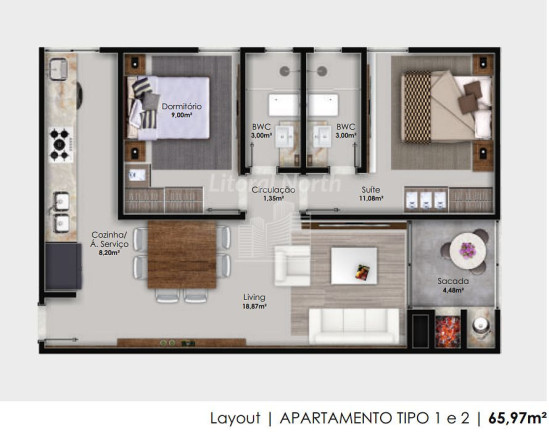Imagem Apartamento com 2 Quartos à Venda, 65 m² em Ariribá - Balneário Camboriú Imagem Apartamento com 2 Quartos à Venda, 65 m² em Ariribá - Balneário Camboriú