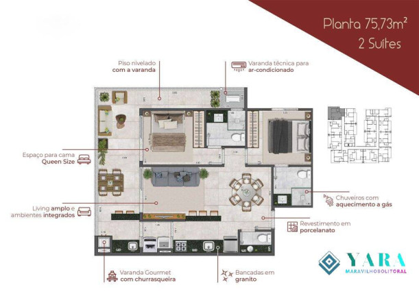 Imagem Apartamento com 2 Quartos à Venda, 76 m² em Itaguá - Ubatuba