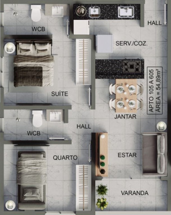 Imagem Apartamento com 2 Quartos à Venda, 54 m² em Bessa - João Pessoa Imagem Apartamento com 2 Quartos à Venda, 54 m² em Bessa - João Pessoa