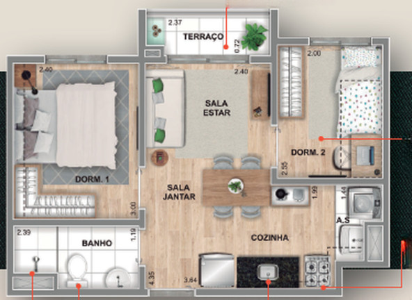 Imagem Apartamento com 2 Quartos à Venda, 38 m² em Ferreira - São Paulo Imagem Apartamento com 2 Quartos à Venda, 38 m² em Ferreira - São Paulo