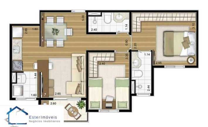 Imagem Apartamento com 2 Quartos para Alugar ou Temporada, 57 m² em Jardim Torres São José - Jundiaí