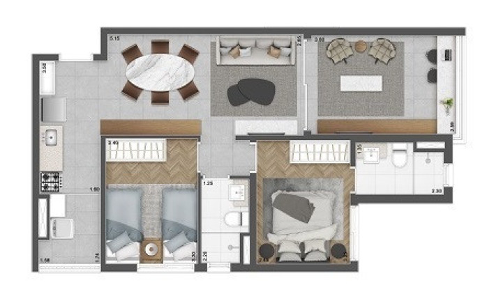 Imagem Imóvel com 2 Quartos à Venda, 64 m² em Brooklin Paulista - São Paulo Imagem Imóvel com 2 Quartos à Venda, 64 m² em Brooklin Paulista - São Paulo