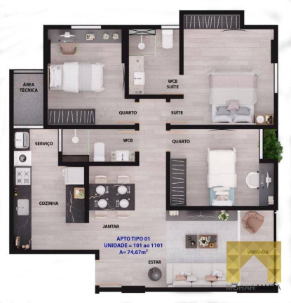 Imagem Apartamento com 2 Quartos à Venda, 57 m² em Manaíra - João Pessoa
