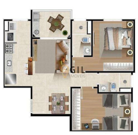 Imagem Apartamento com 2 Quartos à Venda, 74 m² em Centro - Jacareí Imagem Apartamento com 2 Quartos à Venda, 74 m² em Centro - Jacareí
