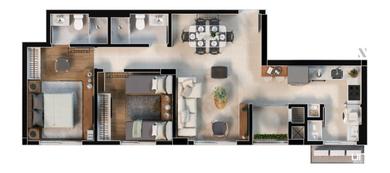 Imagem Apartamento com 2 Quartos à Venda, 70 m² em Estreito - Florianópolis Imagem Apartamento com 2 Quartos à Venda, 70 m² em Estreito - Florianópolis