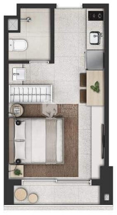Imagem Studio com 1 Quarto à Venda, 21 m² em Moema - São Paulo Imagem Studio com 1 Quarto à Venda, 21 m² em Moema - São Paulo