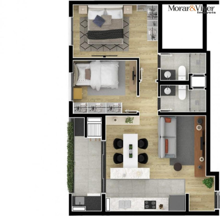 Imagem Apartamento com 2 Quartos à Venda, 58 m² em Boa Vista - Curitiba Imagem Apartamento com 2 Quartos à Venda, 58 m² em Boa Vista - Curitiba