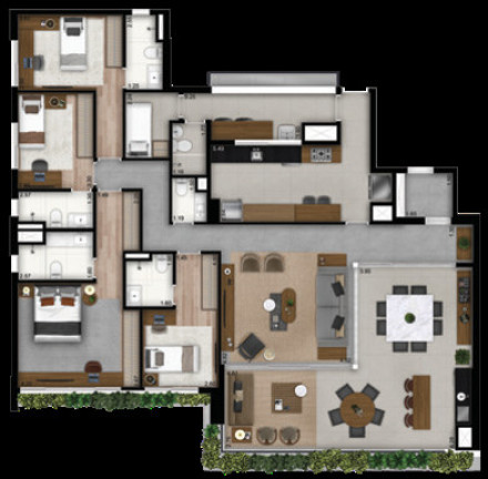 Imagem Apartamento com 4 Quartos à Venda, 201 m² em Brooklin Novo - São Paulo
