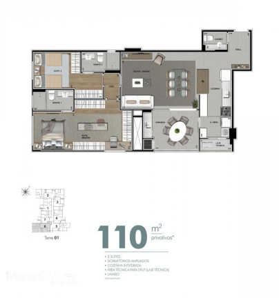 Imagem Apartamento com 2 Quartos à Venda, 83 m² em Cabral - Curitiba Imagem Apartamento com 2 Quartos à Venda, 83 m² em Cabral - Curitiba