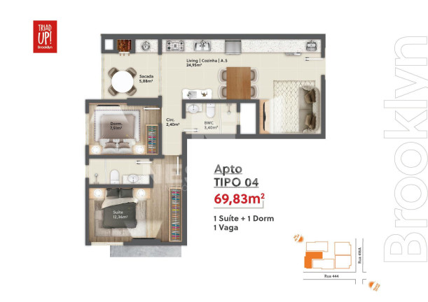 Imagem Apartamento com 1 Quarto à Venda, 70 m² em Morretes - Itapema Imagem Apartamento com 1 Quarto à Venda, 70 m² em Morretes - Itapema