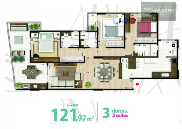 Imagem Apartamento com 3 Quartos à Venda, 107 m² em Aviação - Praia Grande Imagem Apartamento com 3 Quartos à Venda, 107 m² em Aviação - Praia Grande