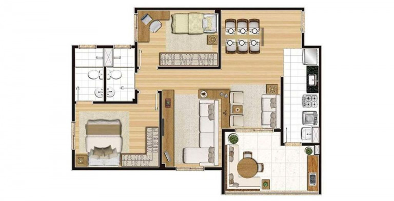 Imagem Apartamento com 2 Quartos à Venda, 61 m² em Taquaral - Campinas