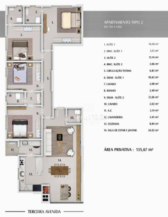 Imagem Apartamento com 4 Quartos à Venda, 136 m² em 2 Quadra Centro - Balneário Camboriú