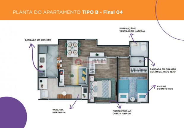 Imagem Apartamento com 2 Quartos à Venda, 47 m² em Cidade Kemel - Poá