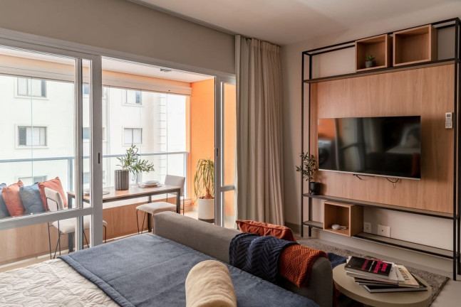 Imagem Apartamento com 1 Quarto para Alugar, 47 m² em Campo Belo - São Paulo