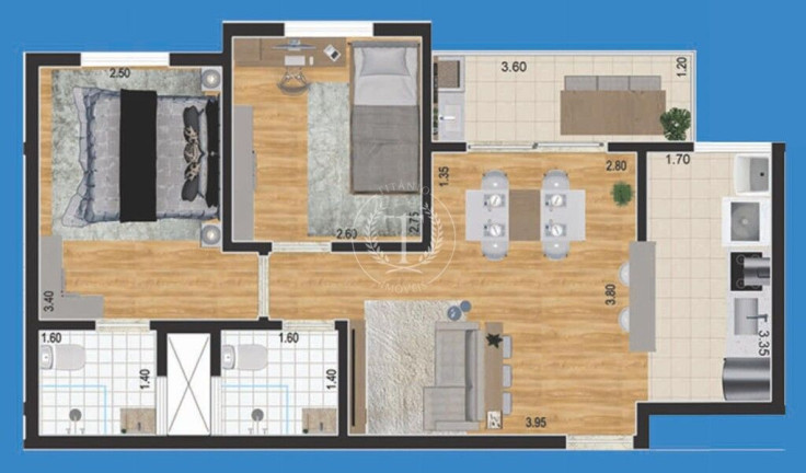 Imagem Apartamento com 2 Quartos à Venda, 54 m² em Utinga - Santo André